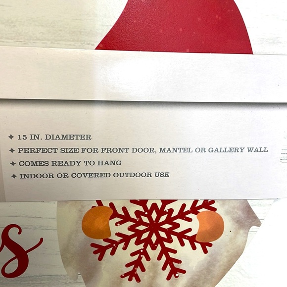 Merry Moments “Gnome For The Holidays” Wooden Circle Sign - Picture 4 of 6